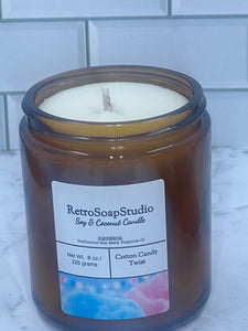 Soy And Coconut Cotton Candy Twist Candle